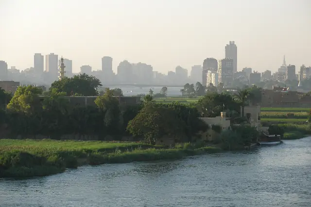 Cairo skyline, Nile River, Egypt